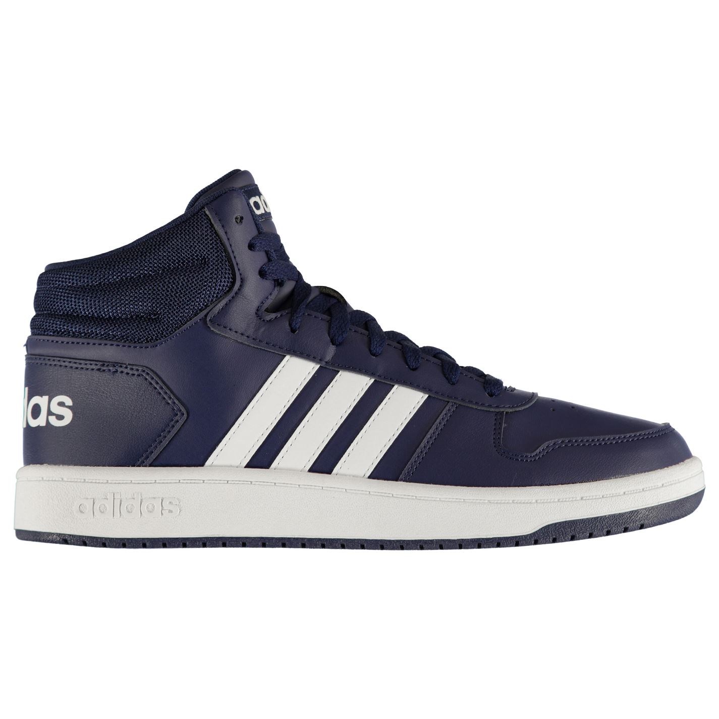 ADIDAS HOOPS MID Shoes Mens Gents High Top Laces Fastened Ventilated ...