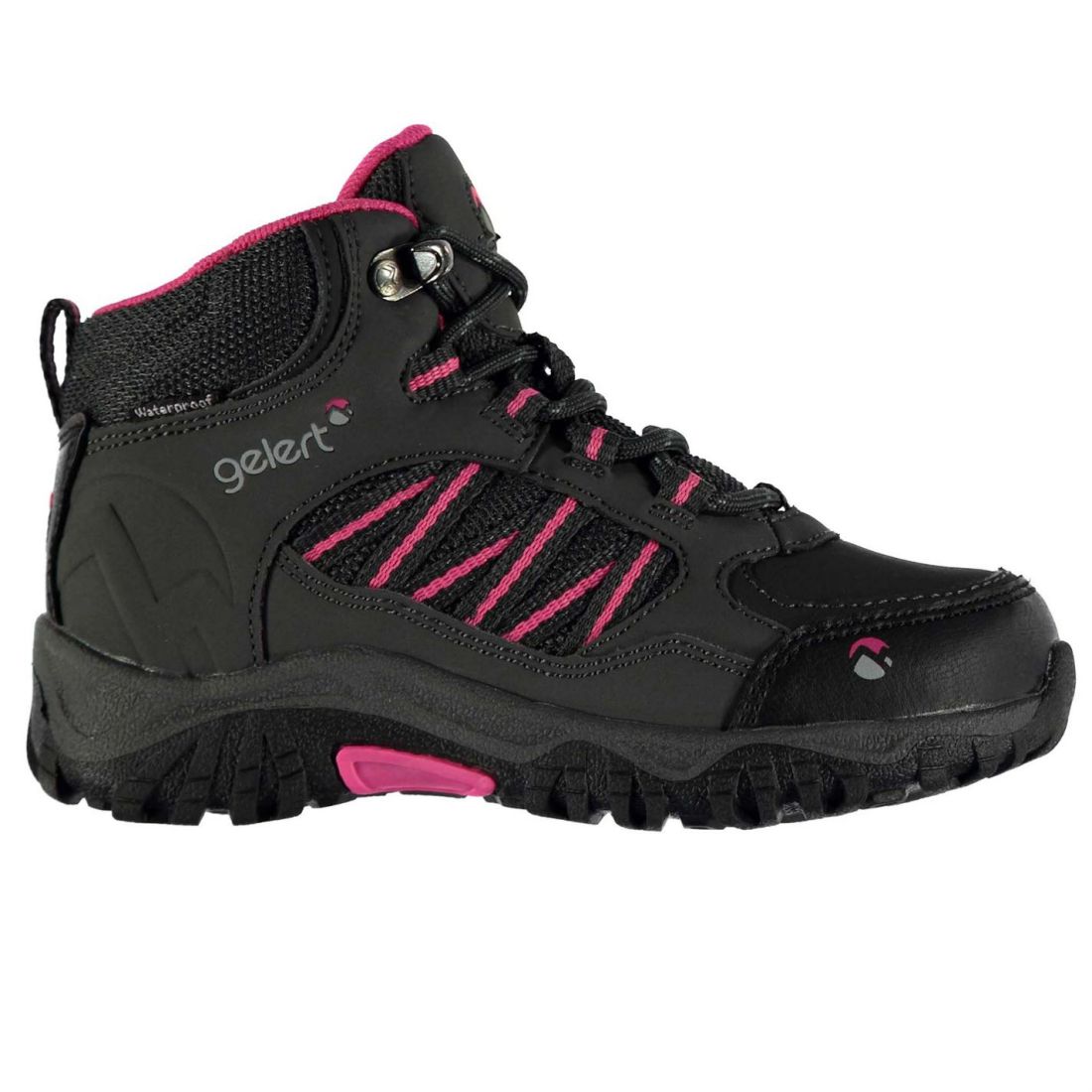 Gelert Kids Horizon Mid Waterproof Walking Boots Junior Lace Up Ankle ...