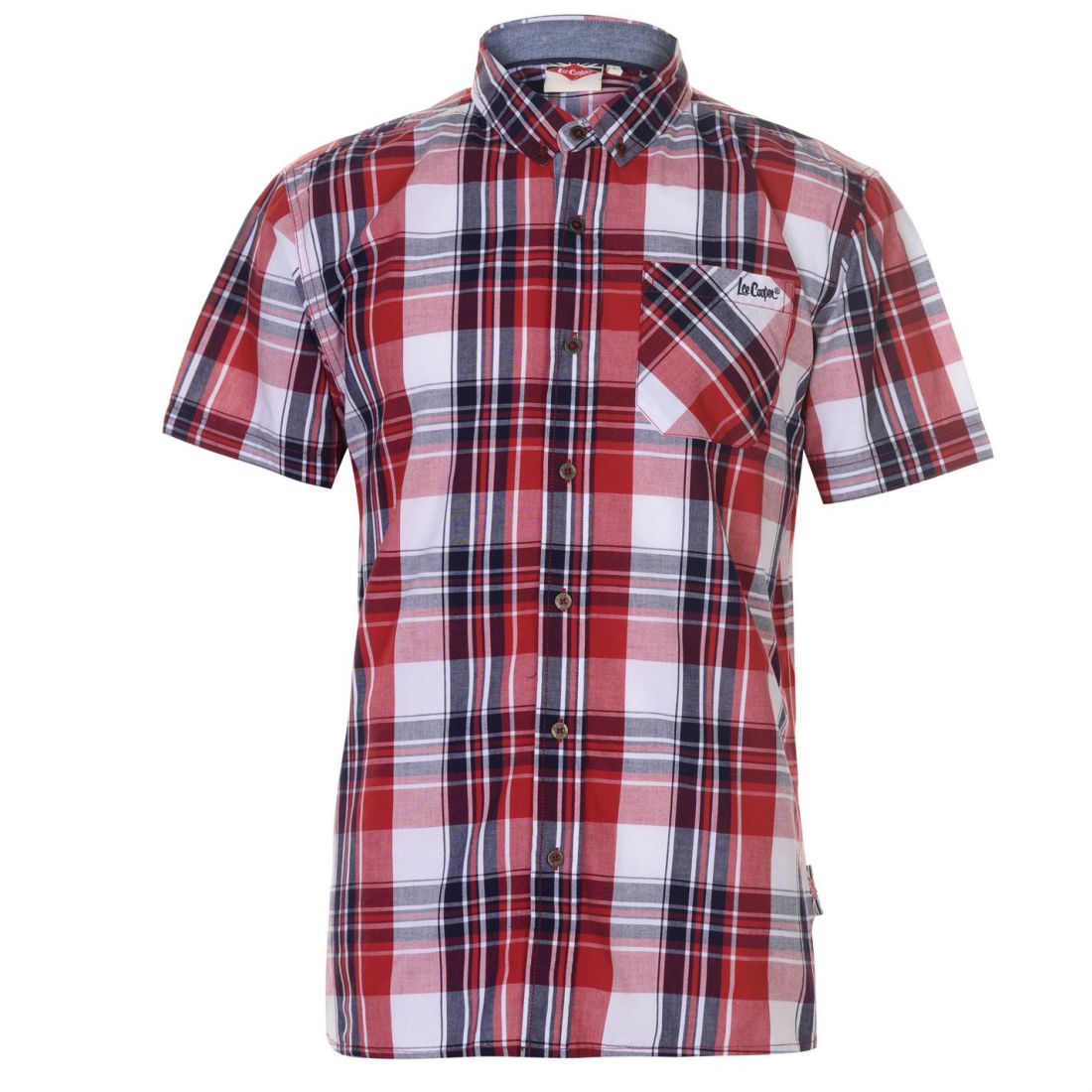 LEE COOPER SHORT Sleeve Check Shirt Mens Gents Everyday - £6.00 ...