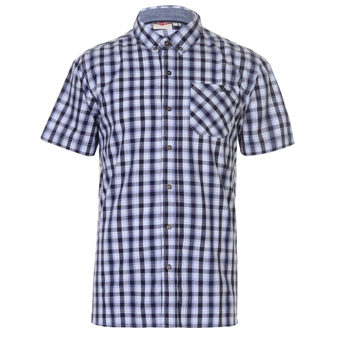 LEE COOPER SHORT Sleeve Check Shirt Mens Gents Everyday - £6.00 ...