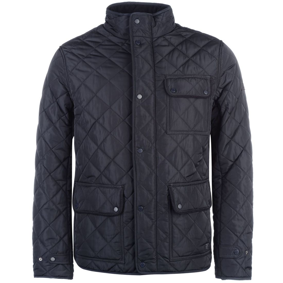 Firetrap Kingdom Jacket Mens Gents Quilted Coat Top Full Length Sleeve ...