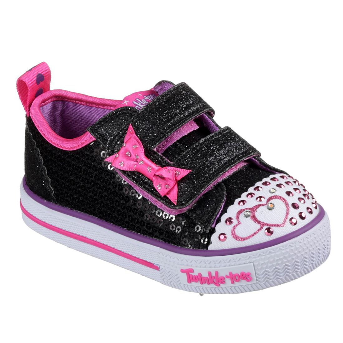 Skechers Kids Girls Twinkle Toes Itsy Bitsy Shoes Infant Canvas Low ...