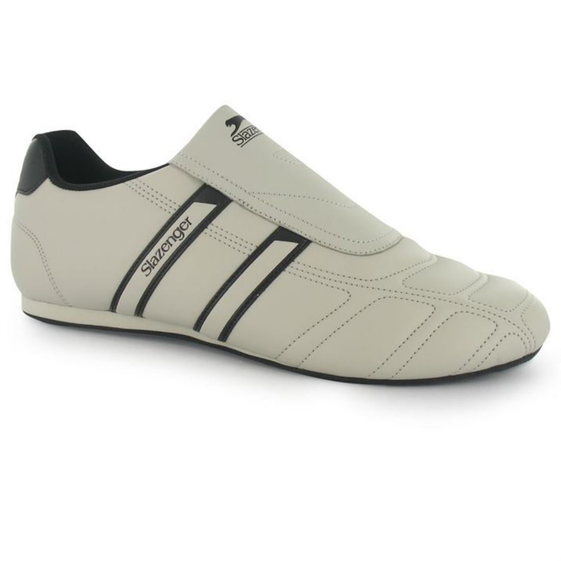 Slazenger Gents Mens Warrior Sneakers Trainers Slip On Leather Sports ...