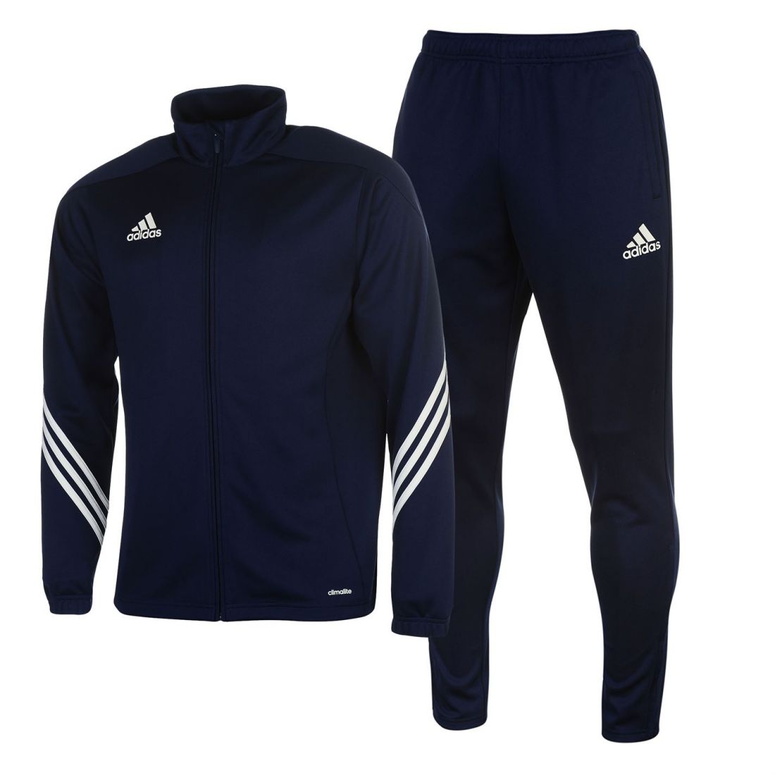 adidas Mens Sereno Tracksuit Set Zip Front Top And Track Bottoms ...