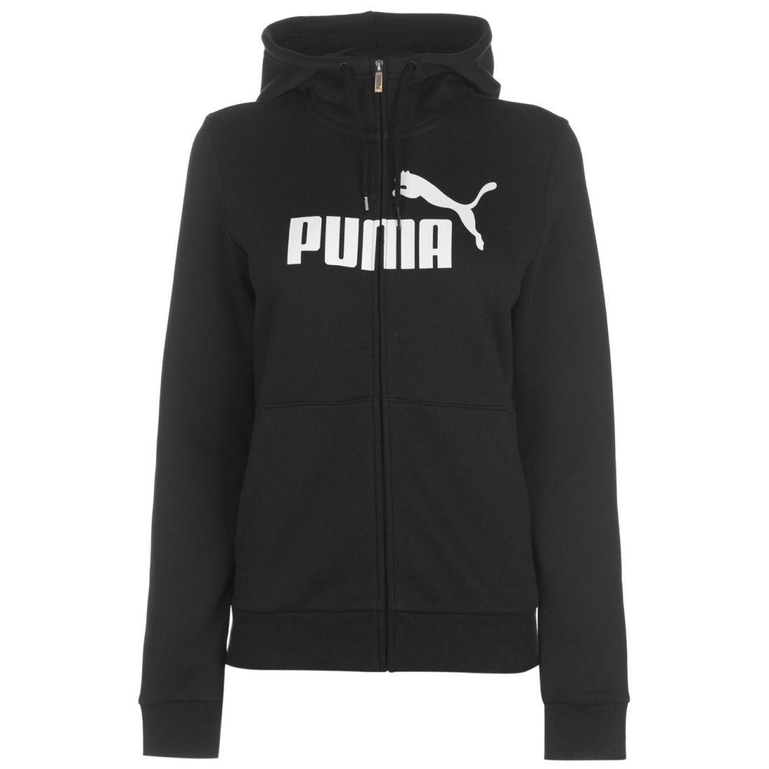 Puma Ladies Womens No1 Logo FZ Hooded Zip Fastening Long Sleeve Hoodie ...