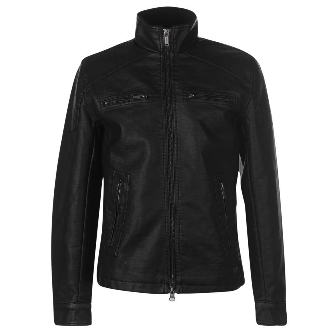 Firetrap Mens PU Jacket Leather Coat Top Zip Full | eBay