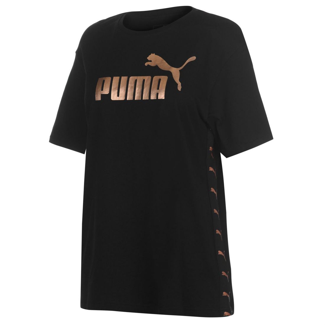 Puma Boyfriend Logo T Shirt Ladies Crew Neck Tee Top Short Sleeve ...