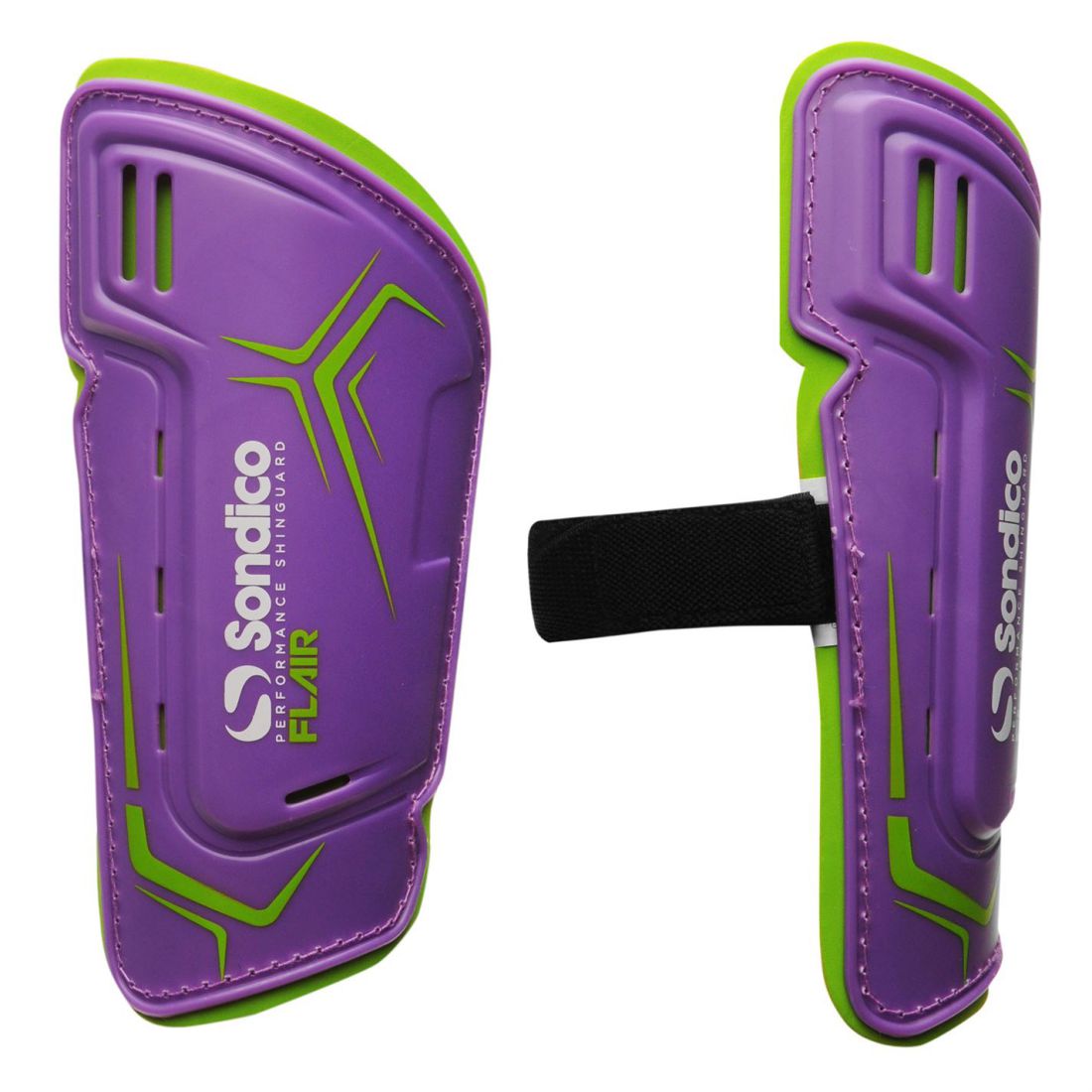 Sondico Flair Slip Shin Guards Football Athletic Protectors Sport