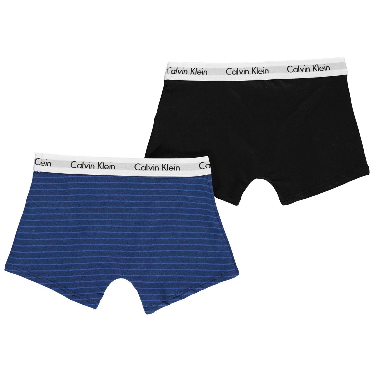 Calvin Klein Kids 2 Pack Trunks Junior Boys Elastic Boxer Underwear ...