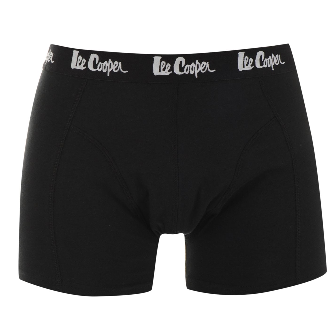 Lee Cooper Mens Boxers Trunks Briefs 5 Pack Boxer Underwear Cotton Rich ...