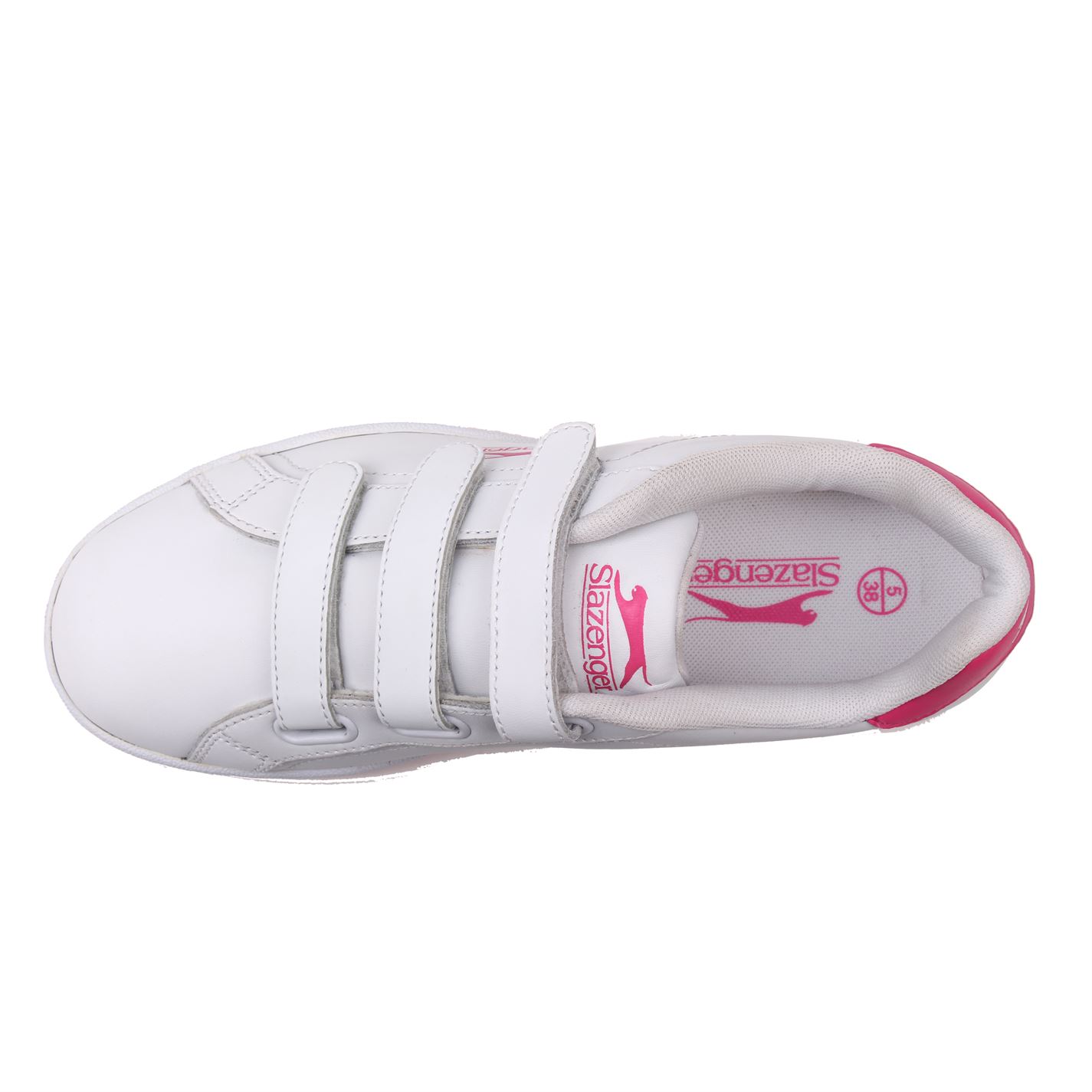 Slazenger Kids Junior Ash Vel Trainers Hook And Loop Casual Sports ...