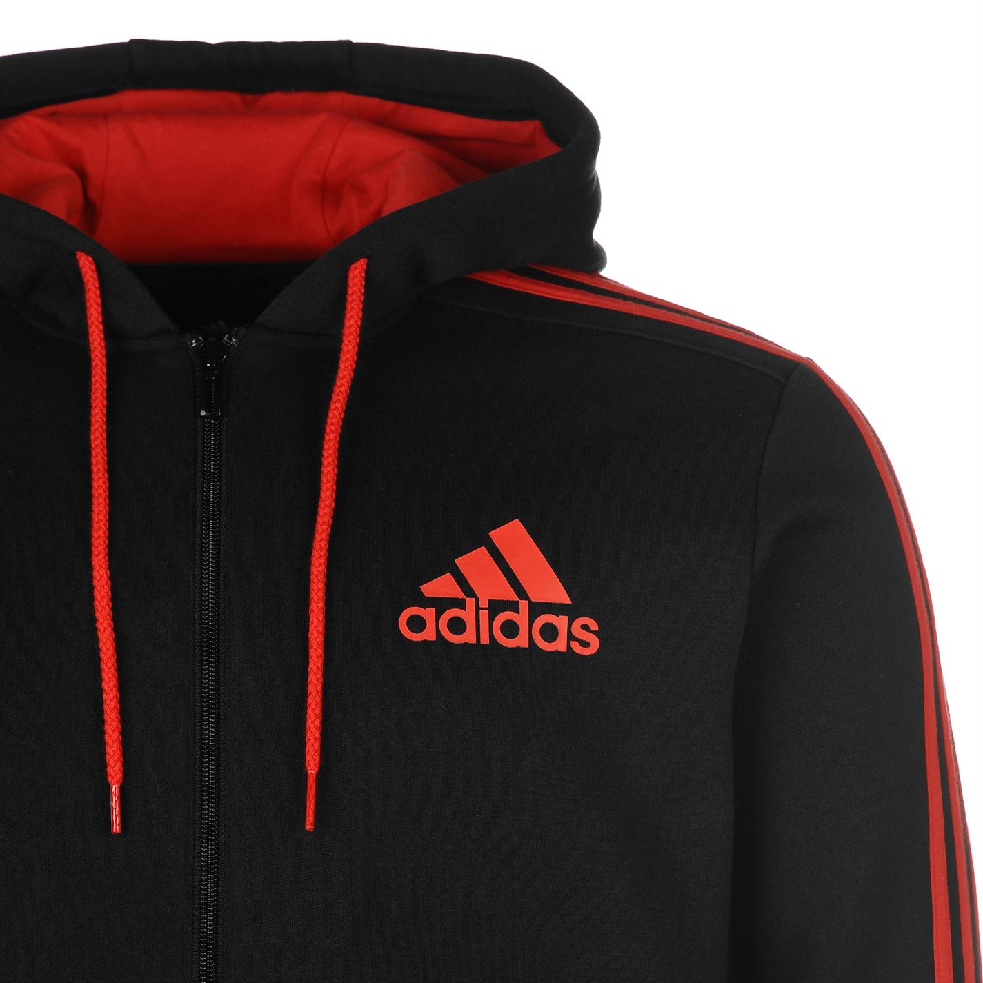 adidas black red hoodie