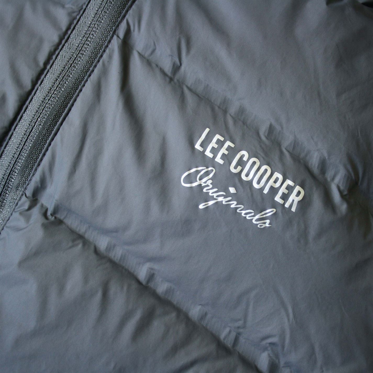 Lee Cooper Seamless Down Jacket Mens Gents Puffer Coat Top Hooded Zip ...