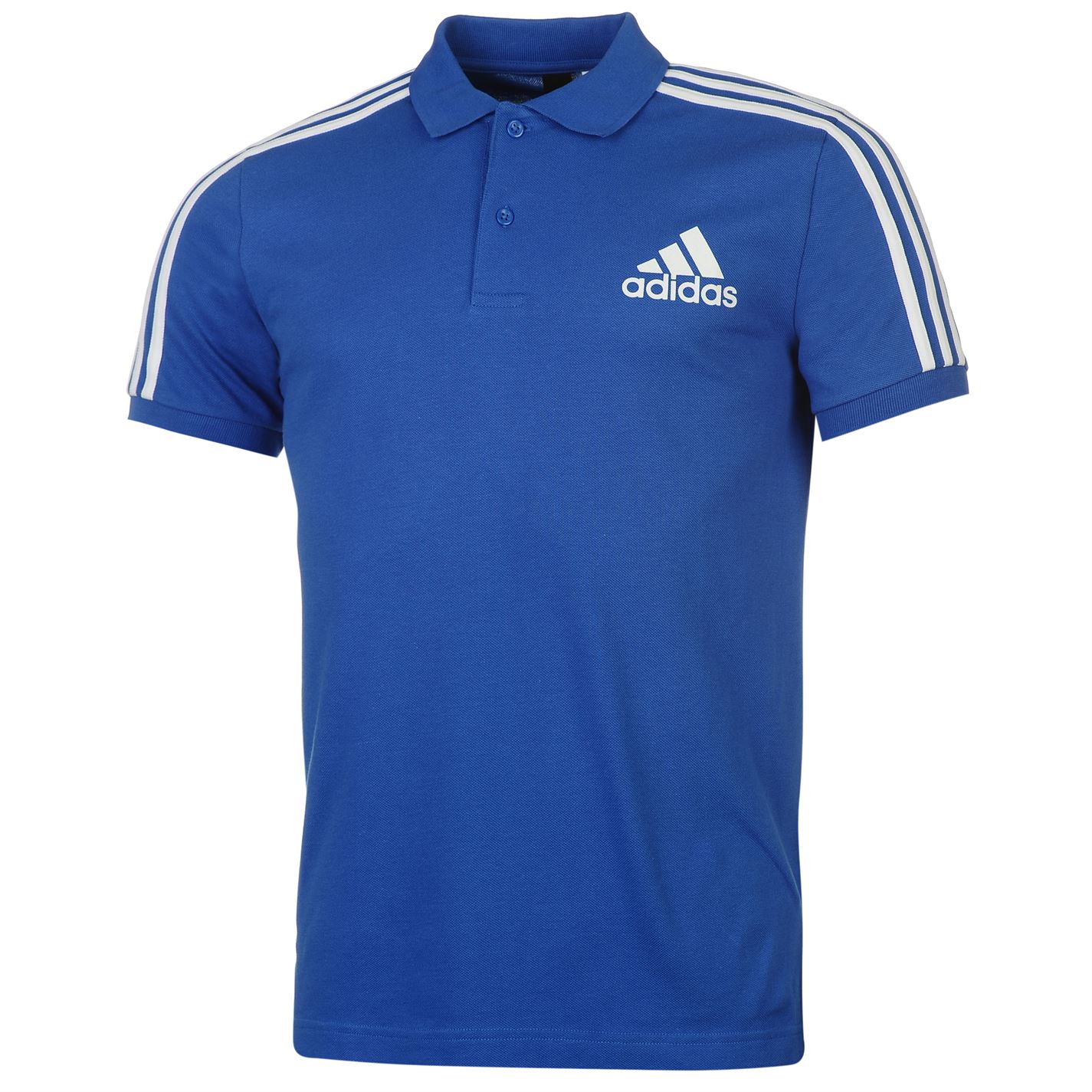  adidas  Mens 3 Stripes Logo Polo  Shirt Tee Top Cotton  Print 