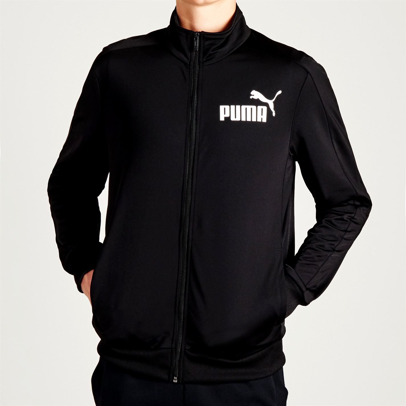 Download Puma Gents Mens Track Jacket Top Zip Mock Neck Long Sleeve ...